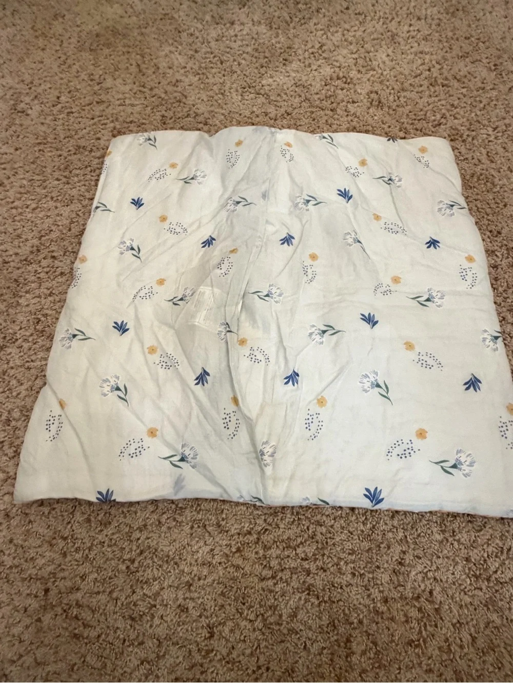 new Anthropologie Ellen merchant cotton voile euro pillow sham Floral Parrot